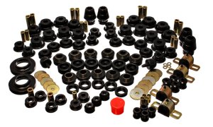 Jeep Wrangler Full Vehicle Bushing Kit - Front + Rear - Energy Suspension - Hyper-Flex Master Set (Performance Polyurethane) - Black - `07-`11